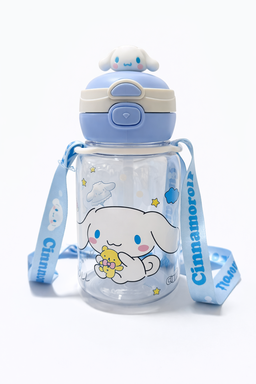 Botella con pitillo y correa