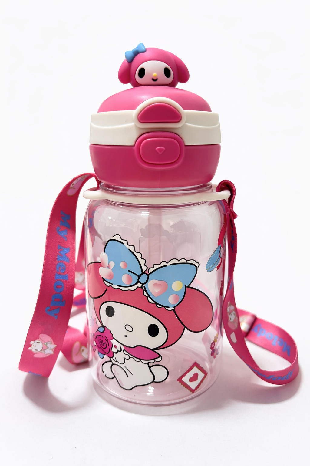 Botella con pitillo y correa