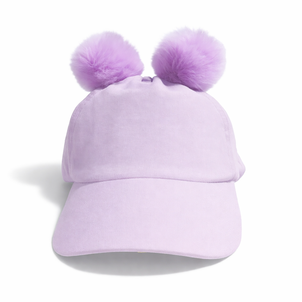 Gorra para bebé estilo pompones