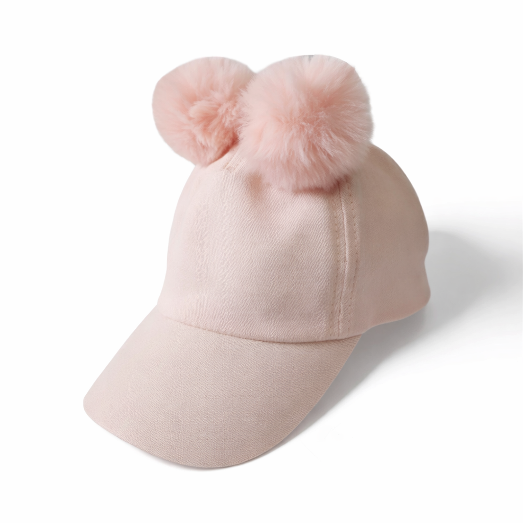 Gorra para bebé estilo pompones