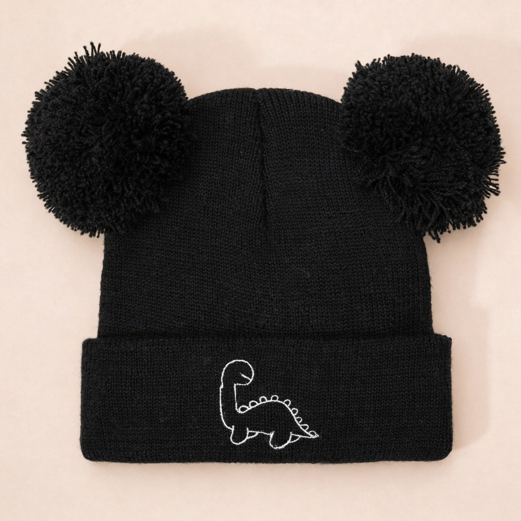 Gorro con pompones de dinoinfantil