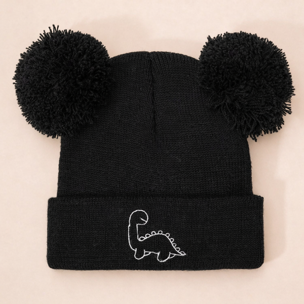 Gorro con pompones de dinoinfantil