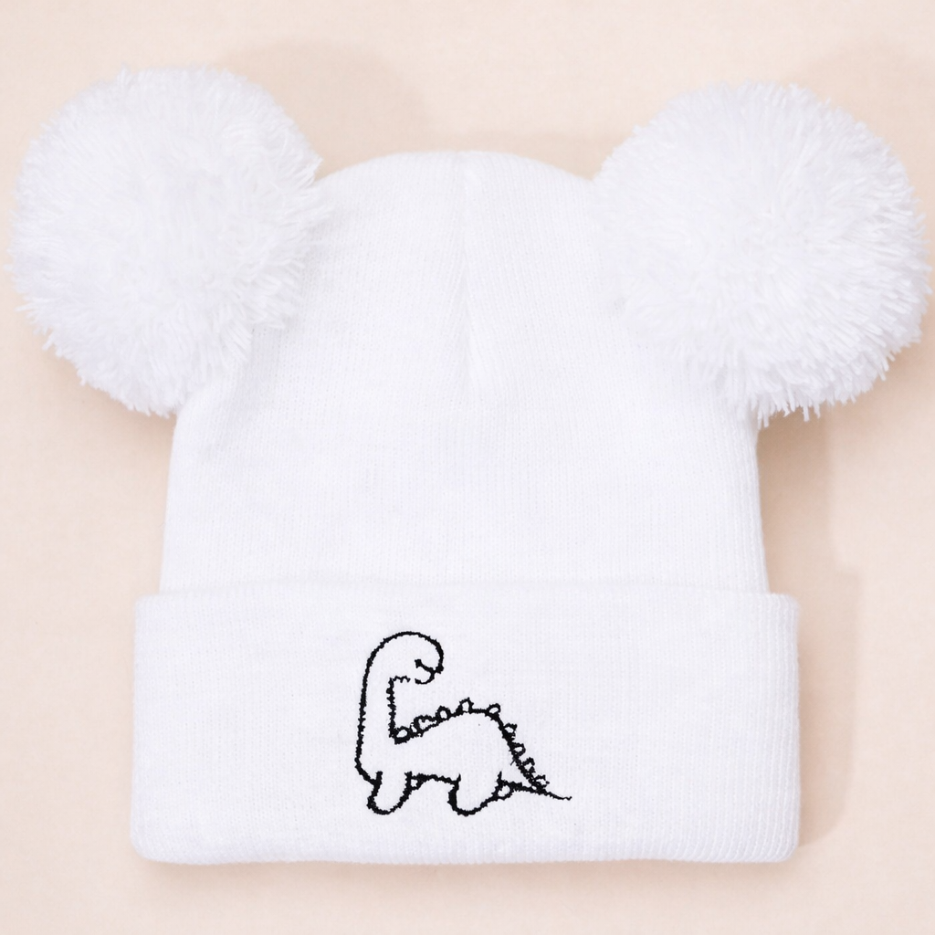 Gorro con pompones de dinoinfantil