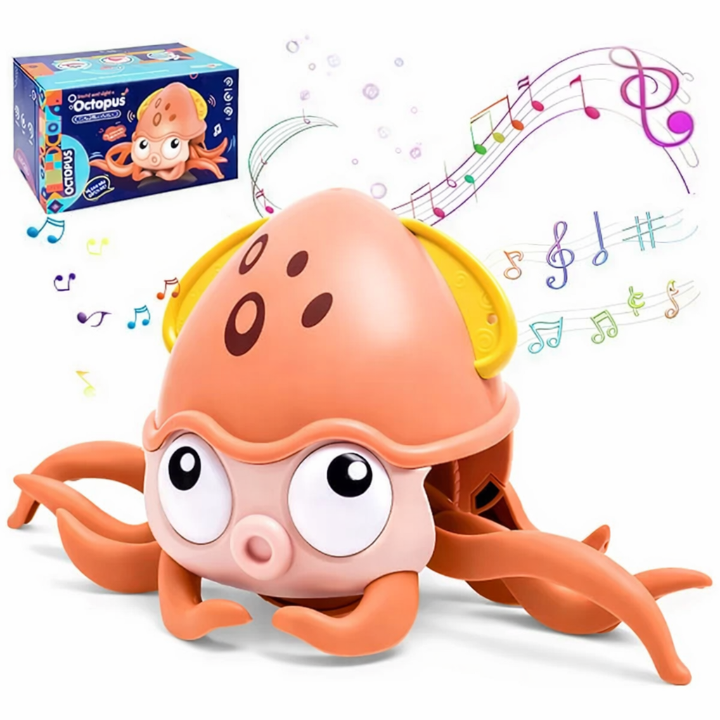 Pulpo caminador con luces y música para bebé