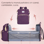 Pañalera morral  con cambiador