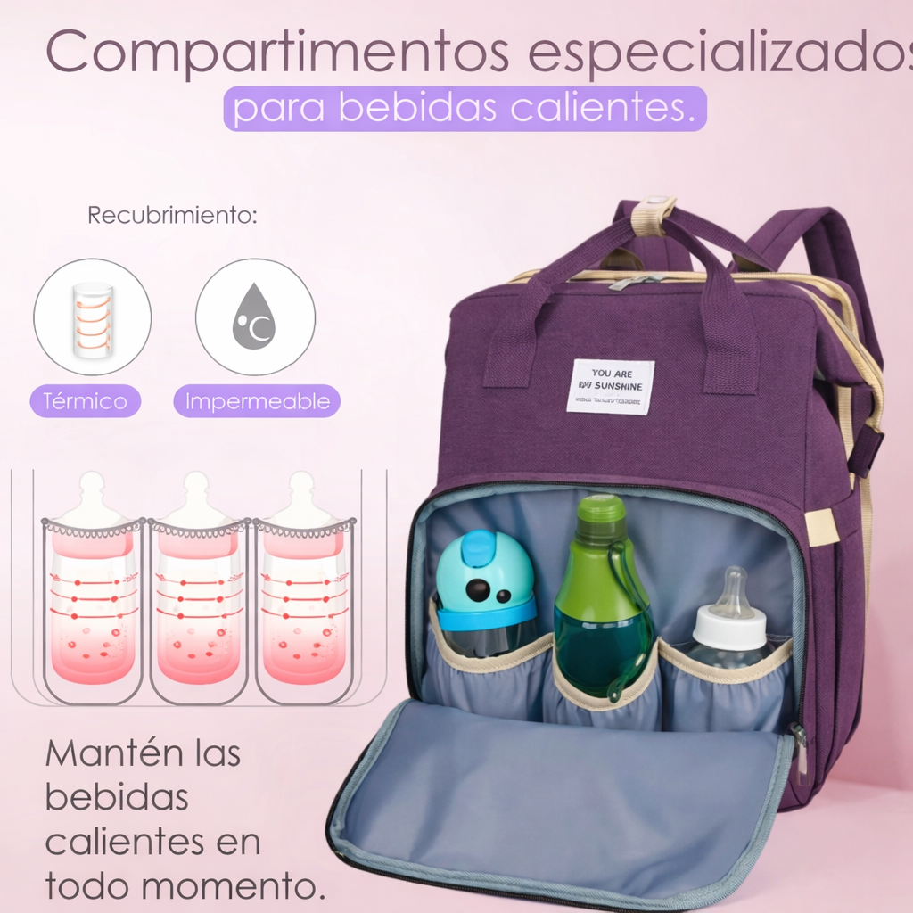 Pañalera morral  con cambiador