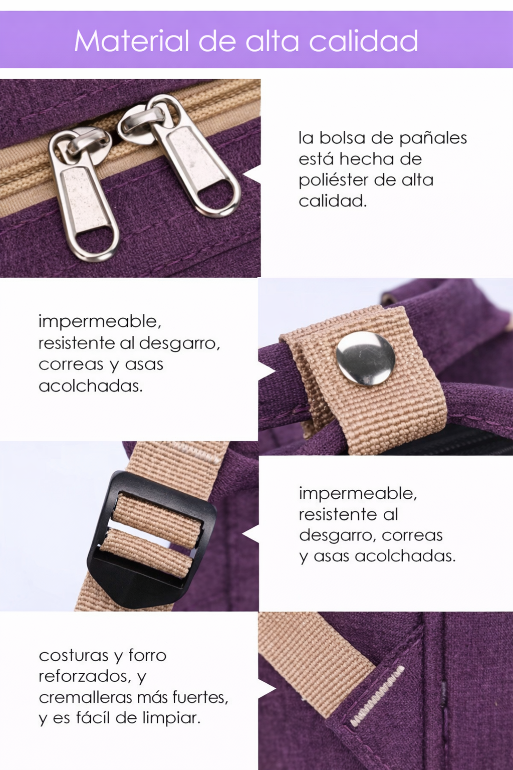 Pañalera morral  con cambiador