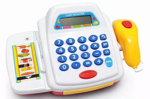 Caja registradora de juguete con sonido para niños