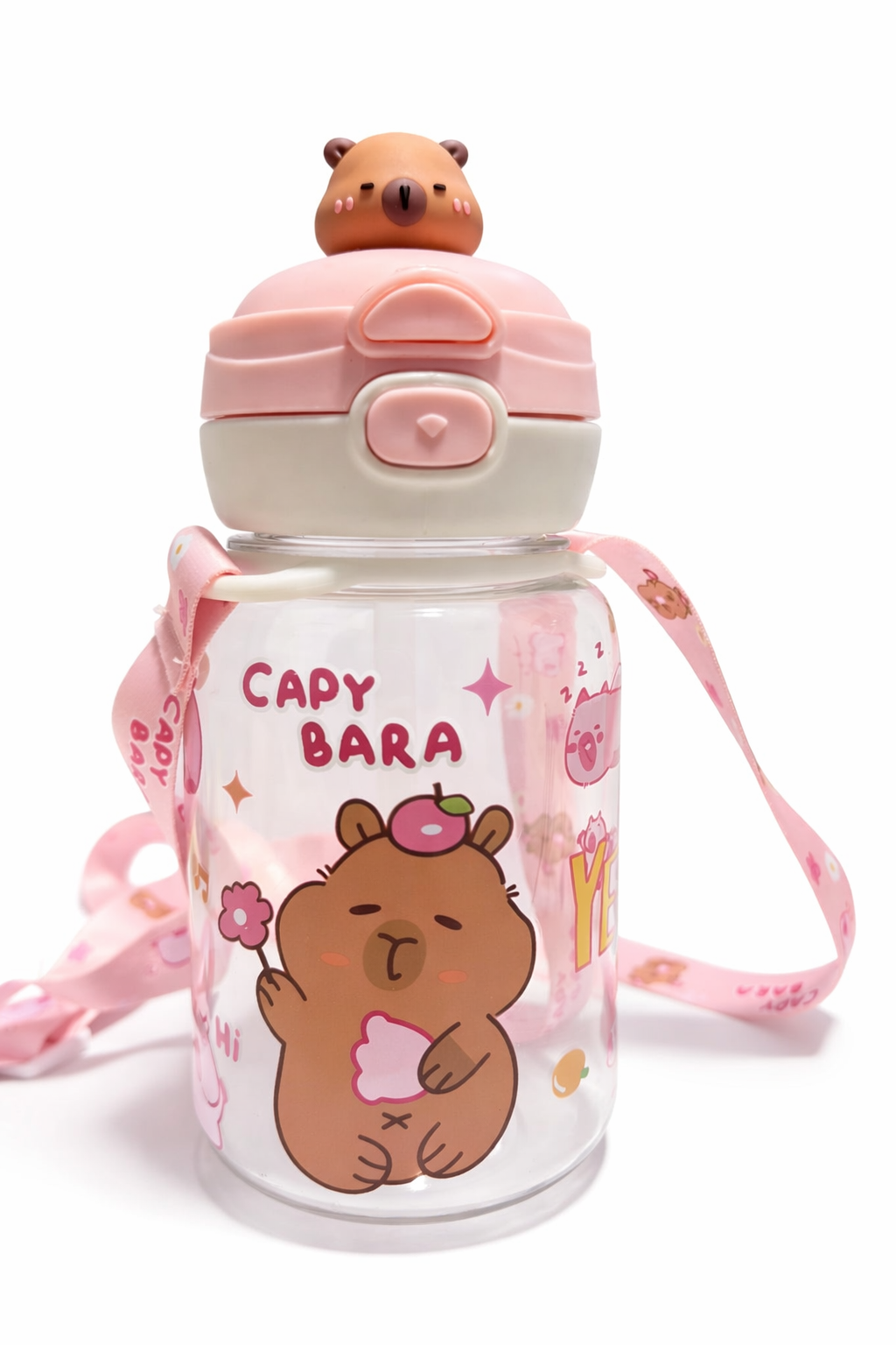 Botella infantil Capybara con correa