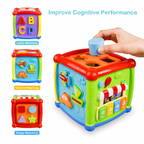 Cubo didáctico de estimulación temprana para bebé