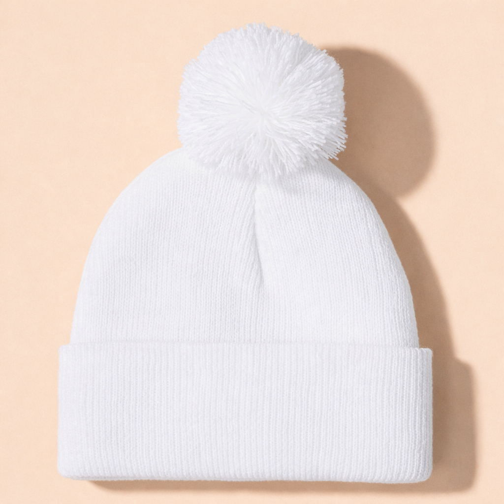 Gorro con pompones de infantil