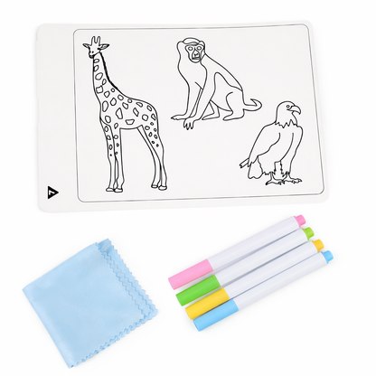 Tabla mágica de dibujo con lápices neón