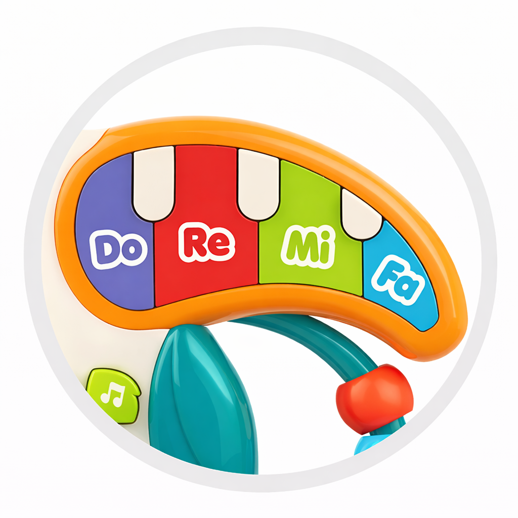 Piano tucán musical didáctico con luces