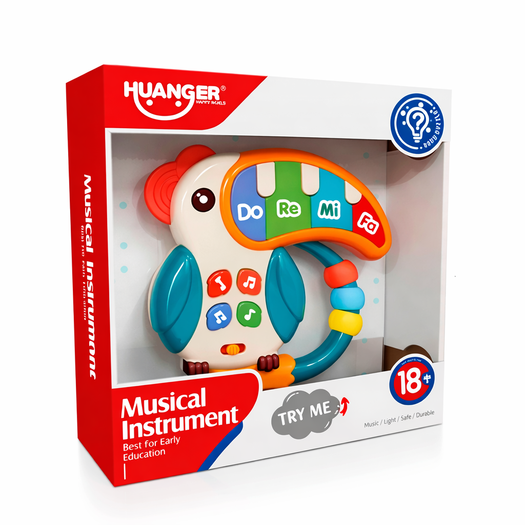 Piano tucán musical didáctico con luces