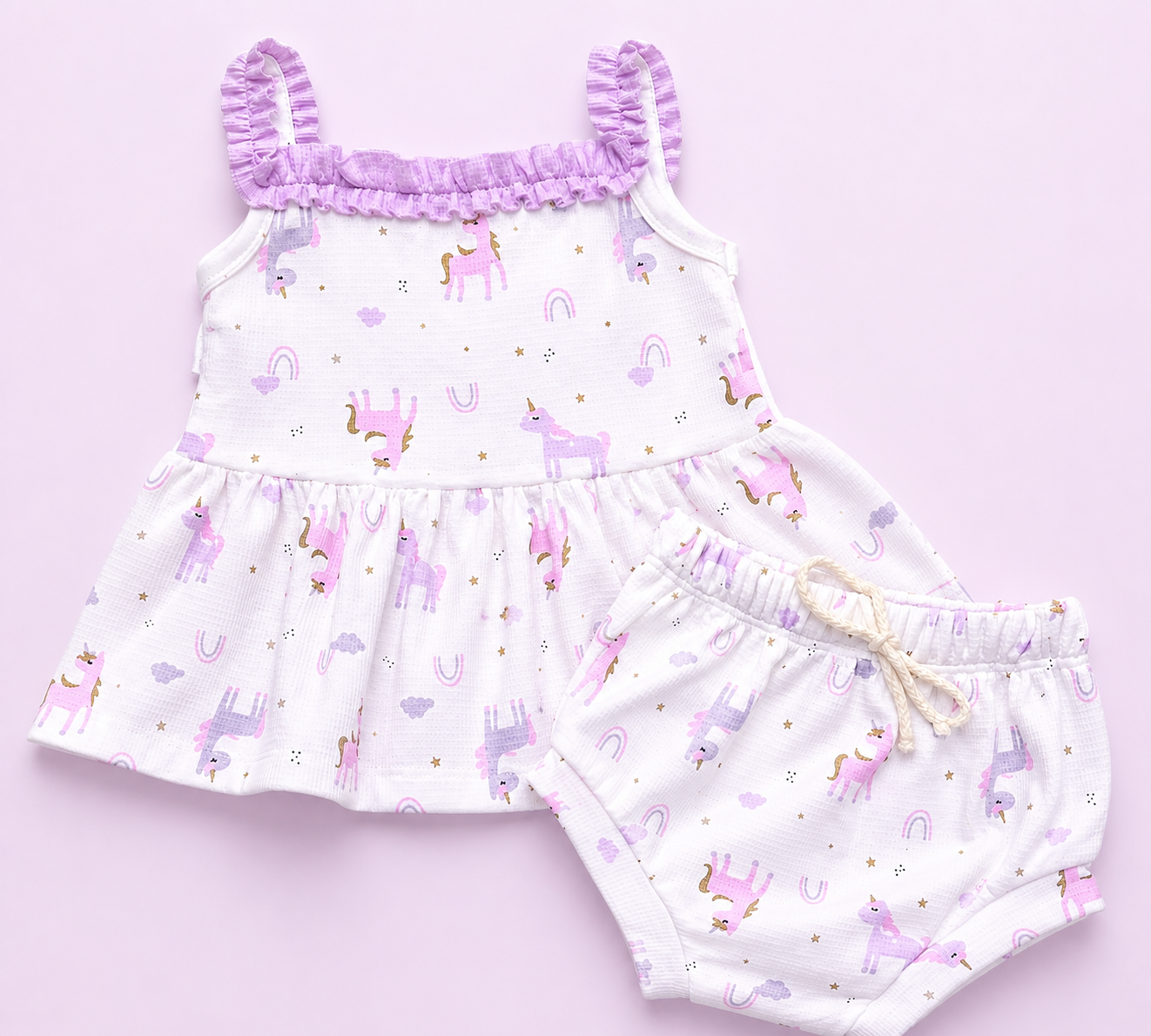 Vestido unicornio + cubrepañal