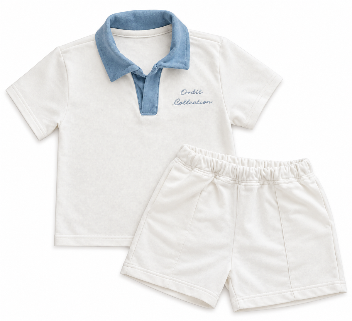 Conjunto para Niño de Camiseta Tipo Polo y Bermuda