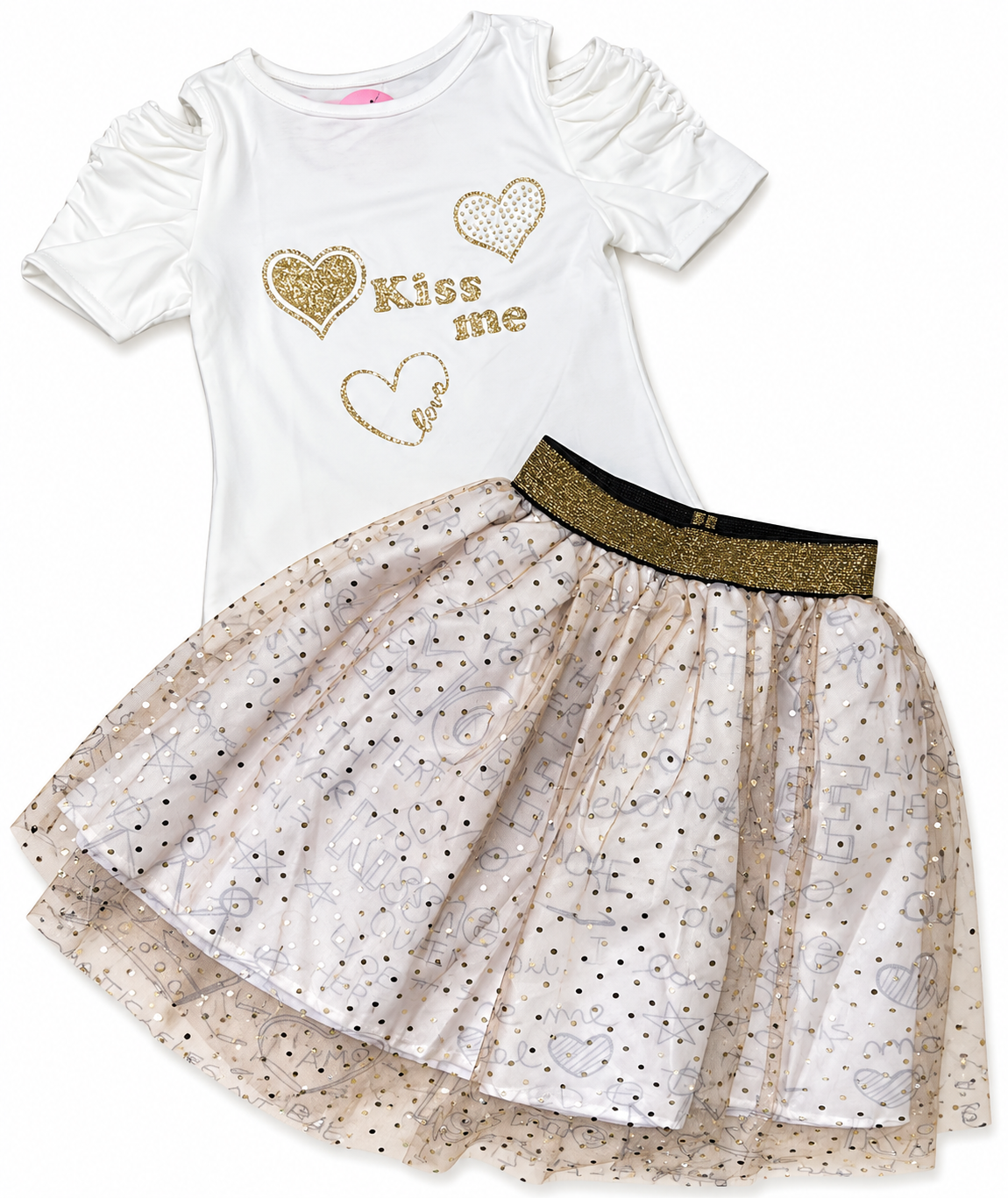 Conjunto para Niña de Blusa y Falda de Tul