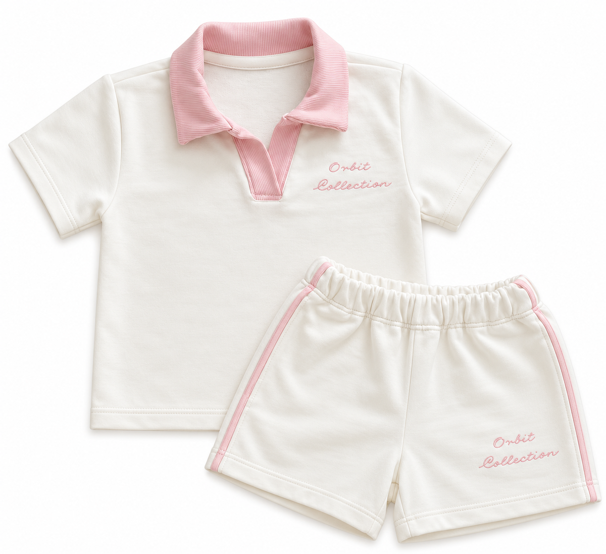 Conjunto para Bebé Niña de Camiseta Tipo Polo y Short