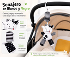 Sonajero Vaquita Blanco y Negro