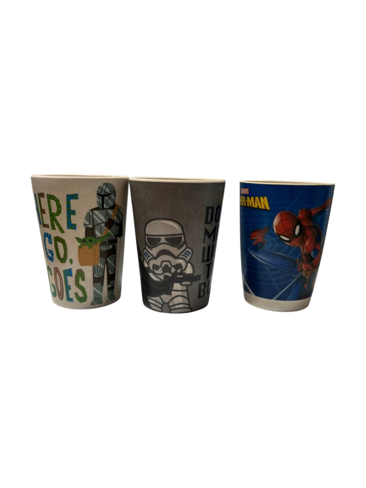 Vaso bambú personajes