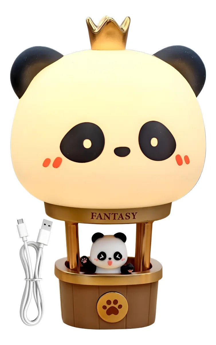 Lámpara panda globo aerostático