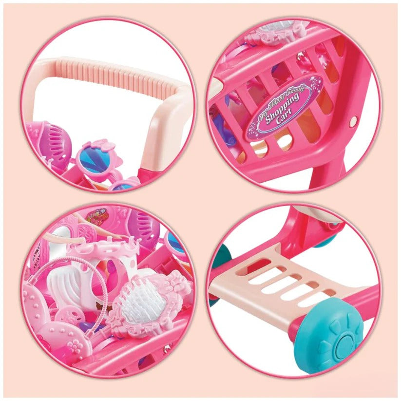 Carrito de compras infantil con accesorios