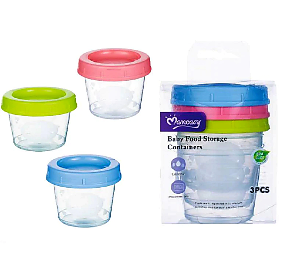 Set de 3 recipientes porta leche y snacks