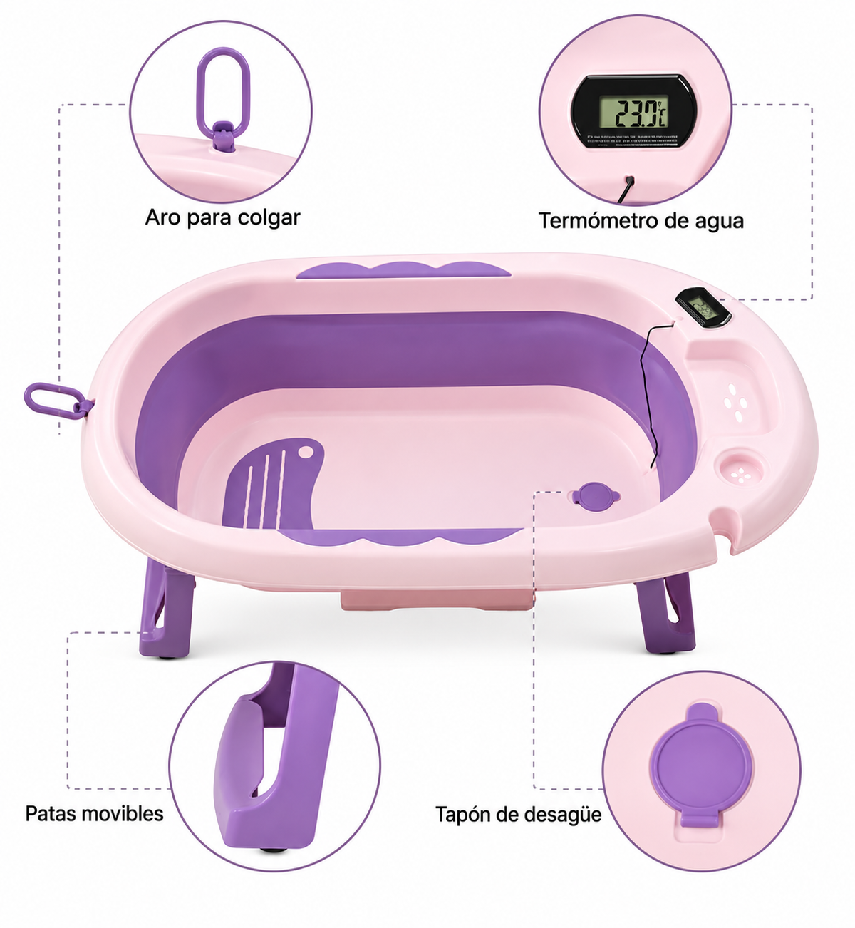 Bañera Plegable para bebé