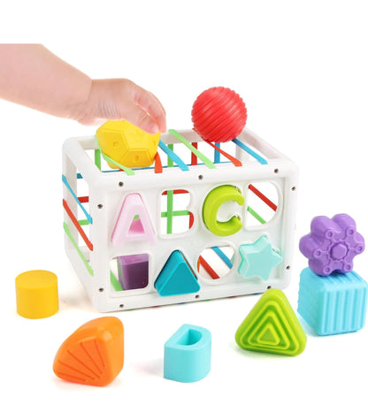 Cubo didáctico multisensorial para bebés