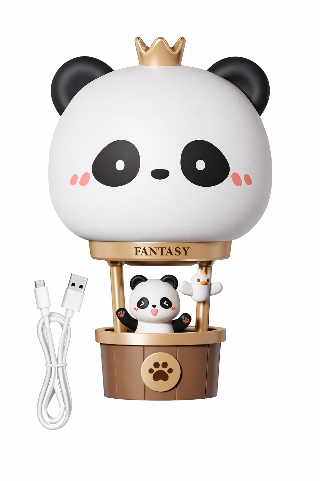 Lámpara panda globo aerostático