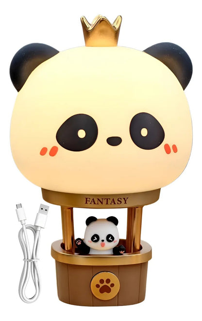 Lámpara panda globo aerostático