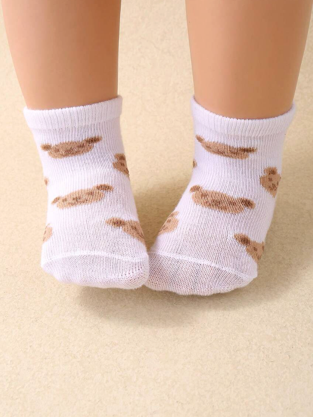 Medias x2 pares (blanco + café)