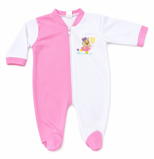Pijama Enteriza Bordado de Osita