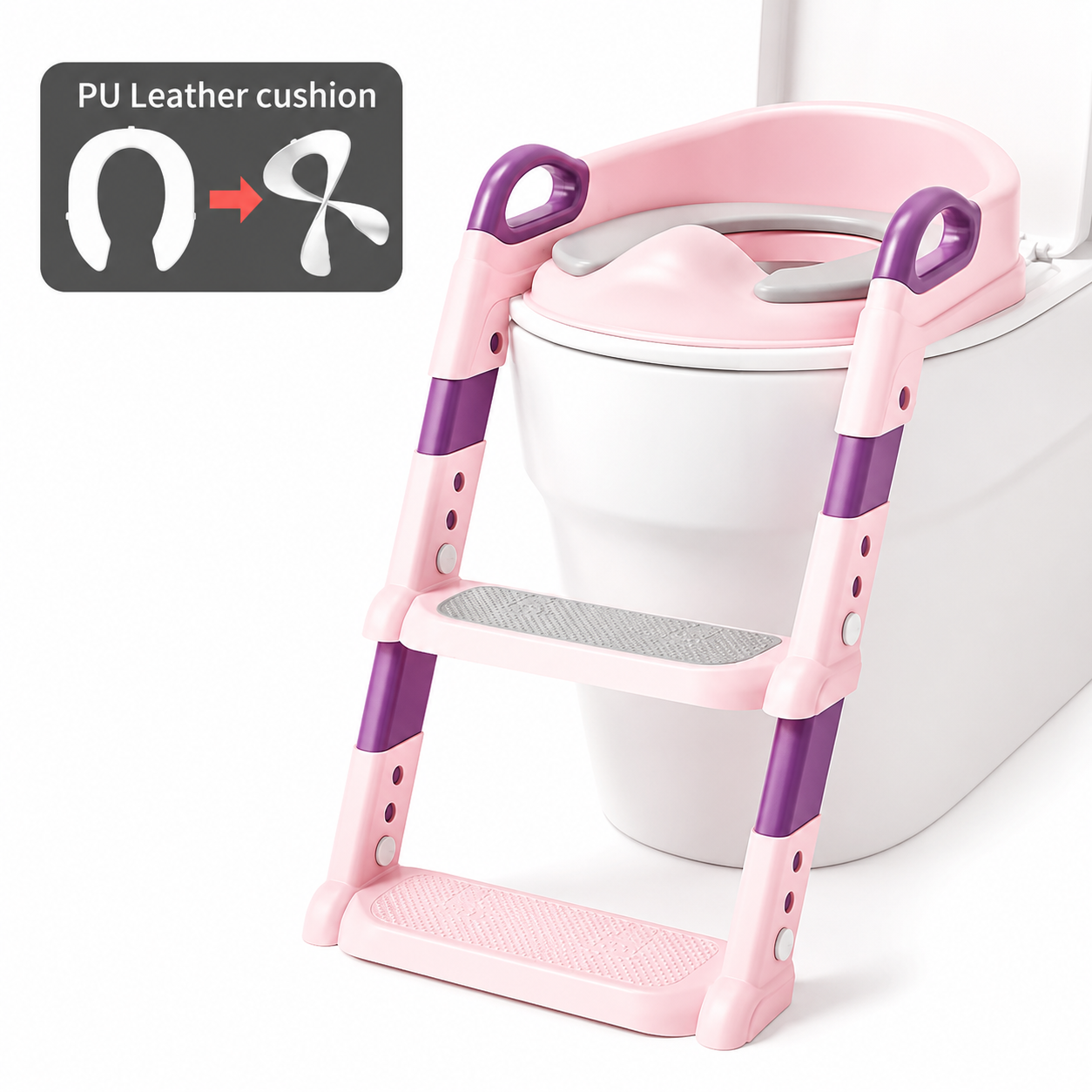 Reductor de Baño Acolchado con Escalera